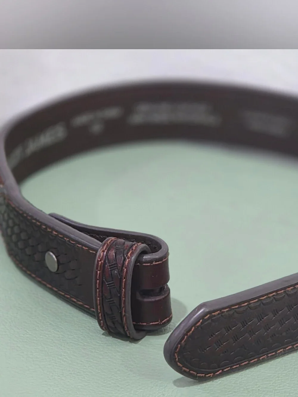 Cody James Brown Hand-Tooled Leather Western Design Toddler Belt